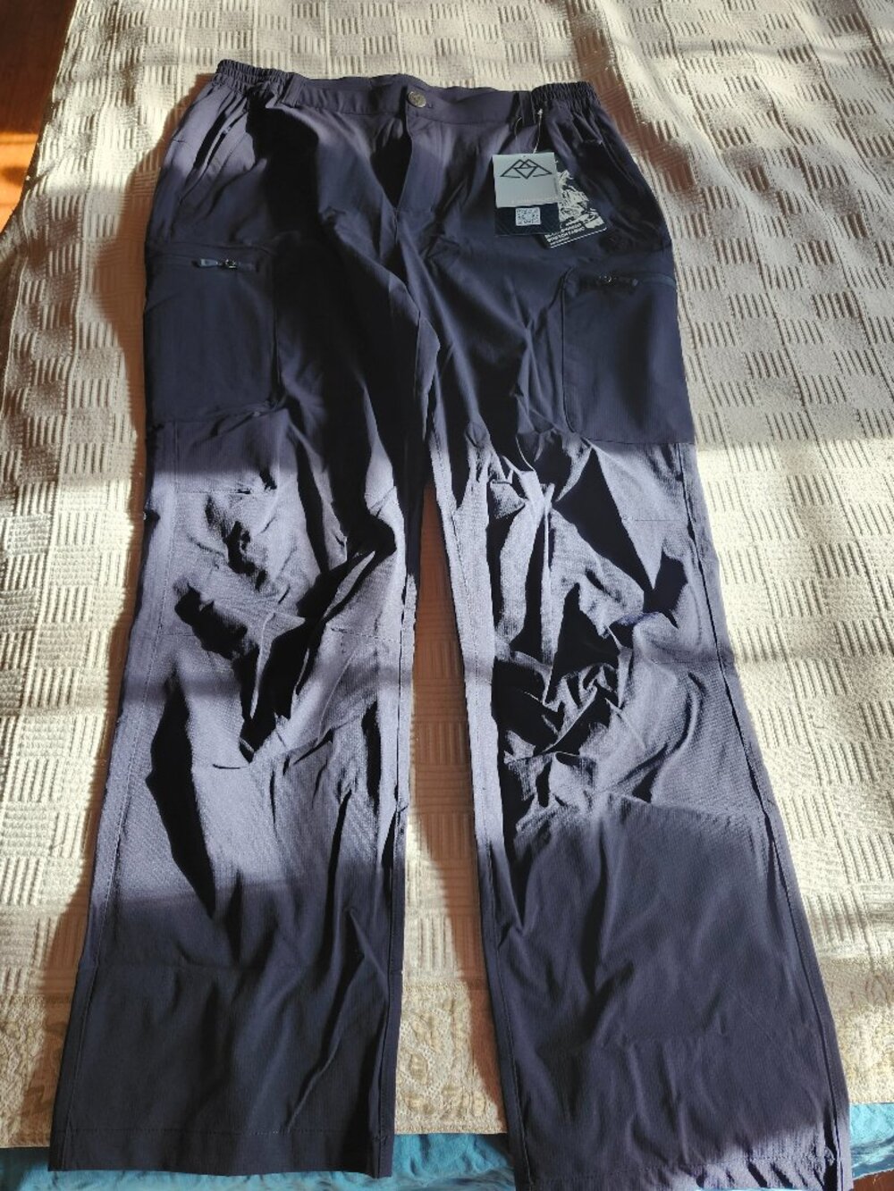 Women's Hiking Cargo Pants Quick Dry Ripstop Nylon 5 Zip Pockets Water